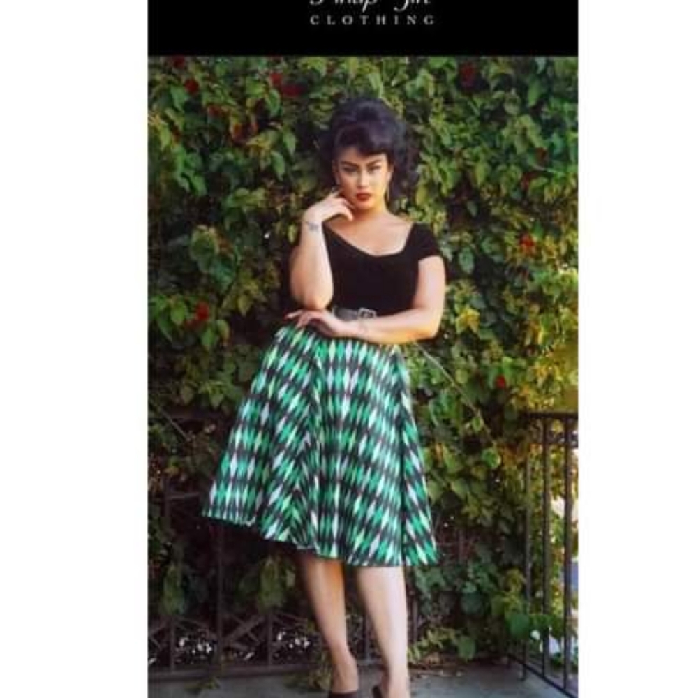 2x PUG green harlequin Doris skirt